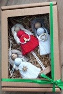 Ozdoby choinkowe z makramy - handmade