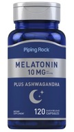 PIPING ROCK MELATONINA 10mg + ASHWAGANDHA 750 mg 120 kaps
