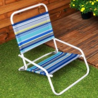Krzesło PLAŻOWE krzesełko niskie składane turystyczne kempingowe ogrodowe