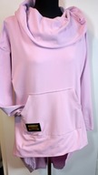Fioletowa bluza premium z dłuższym tyłem i kapturem S/M/L/XL