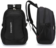 Gemson plecak miejski do pracy, do szkoły, uniwersalny czarny wodoodporny