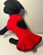 Urocza ciepla sukienka dla psa typu york S