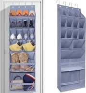 Organizer na Buty do Szafy Zawieszany na Drzwi Szary 16 Kieszeni