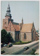 Gryfino Kościół 1985r. samochód Żuk Fiat 125p Kombi 608j