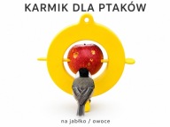 Karmik dla ptaków na jabłko owoce wiszący ogrodowy ŻÓŁTY