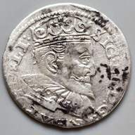 Trojak 1596 Ryga Zygmunt III Waza srebro