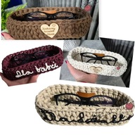 ZESTAW NA DZIEŃ BABCI DZIADKA PREZENT KOSZYK PERSONALIZACJA SZYDEŁKOWY ETUI