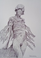 ZDZISŁAW BEKSIŃSKI RYSUNEK CIEŃKOPISEM
