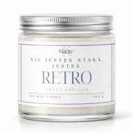 Świeca sojowa zapachowa na prezent wanilia napis zabawna elegancka