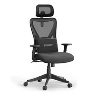 FOTEL BIUROWY ERGONOMICZNY OBROTOWY REGULOWANY SENSE7 TONE CZARNY
