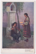 Kapliczka przydrożna typy Ludowe skrzypek ok.1915r. K. Szczawiński