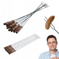 WIDEŁKI KIJE DO OGNISKA DO KIEŁBASEK KIJKI 100CM 10szt! NA OGNISKO WIDELCE
