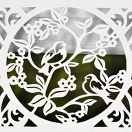 Panel dekoracyjny na okno Rita z koralikami 100x90 cm