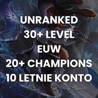 KONTO LEAGUE OF LEGENDS LOL SMURF EUW 30+ LEVEL FULL ACCESS