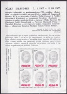1985 Józef Piłsudski arkusik błyszczący lakierowany