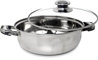 garnek Chiński Garnek Fondue Hot Pot Dzielony Średnica 32cm Stal Nierdzewna
