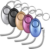 ZESTAW ALARM OSOBISTY BRELOK 140db BARDZO GŁOŚNY SAMOOBRONA LATARKA LED 5x