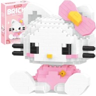 KLOCKI HELLO KITTY FIGURKA KOTEK DUŻY BOX PREZENT DZIEWCZYNKA 382 ELEMENTY