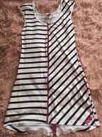 Śliczna sukienka w paski zapinana na zamek S