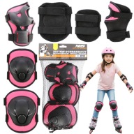 ZESTAW OCHRANIACZY NA ROWER ROLKI HULAJNOGĘ DLA DZIECI DZIEWCZYNKI 6szt