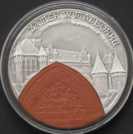 Polska 20 złotych 2002 - Malbork zamek - srebro oksydowane - stan menniczy
