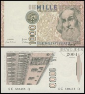 BNB - WŁOCHY 1000 Lirów 1982 SC 530495 Q # P109a # CIAMPI STEVANI # UNC
