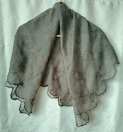 CHUSTKA CHUSTA APASZKA POPIELATA HAFTOWANA 95 X 94