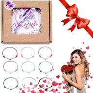 PREZENT NA DZIEŃ KOBIET BOX PREZENTOWY DŁUGOPIS BRANSOLETKA+KARTKA OZDOBNA