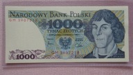 1000 zł 1982 ,seria GM 3907218,stan I