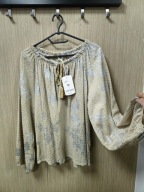 Bluzka Livans Italy r. Uni, beżowa i srebro !!!