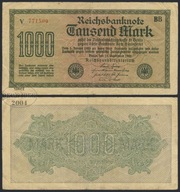 BNN - NIEMCY 1000 Marek 1922 # P76b # BB - V 771500 # znak wodny I # F/VF