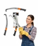 PIŁA RĘCZNA DO GAŁĘZI DREWNA OGRODOWA Z HAKIEM BRADAS STAL SK5 OSTRZE 32CM