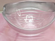 mała miska salaterka na cukierki ozdobna szkło karbowane kryształ? muszla?