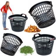 KOSZ PLASTIKOWY OGRODOWY NA LIŚCIE TRAWE ŚMIECI CHWASTY NA PRANIE 25L ECO