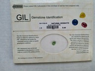 Granat Demantoid - na złoty pierścionek VS - Certyfikat GIL Wideo 0.67 ct.