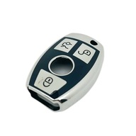 Czarno-srebrne etui na kluczyk Mercedes – solidna ochrona 3 przyciski