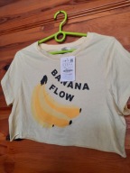 Bluzka cytrynowa top krótka damska(s)Pull&Bear