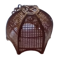 Zabytkowy secesyjny abażur wiklinowy, Anglia, początek XX w.