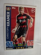 Karta topps match attax autograf Bayer Leverkusen Champions League Kramer