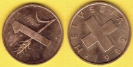 SZWAJCARIA 1 Rappen 1982 r.