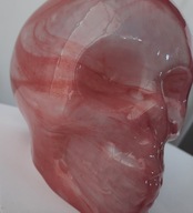 Czaszka różowy kwarc skull szklana różowa czacha