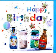 KARTKA URODZINOWA PIWO BALONY 3D