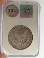 Srebrna moneta amerykańska – tzw. Morgan Dollar (dolar Morgana) z 1882 roku