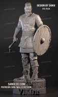 Viking Ragnar, wydruk 3D, żywica