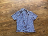 Wzorzysta koszula na guziki krótki rękaw S M