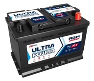 Akumulator 12V 70Ah 760A P+ AGM Start-stop Ultra Power UPA-70-1 SKLEP DOWÓZ