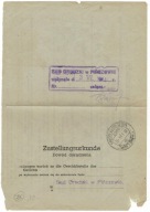 Pińczów 1944 Potwierdzenie odbioru Chmielnik Samos