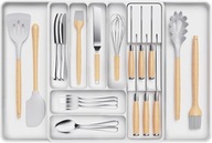 ORGANIZER DO SZTUĆCÓW ROZSUWANY Z BLOKIEM NA NOŻE SZUFLADA TACA DO SZUFLADY