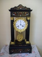 PROMOCJA--[@46] DZIEWICZY Zegar Kominkowy Boulle- ok, 1830r