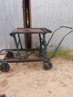 SOLIDNY WÓZEK NOŻYCOWY PLATFORMOWY DO DEMONTAŻU SILNIKA SKRZYNI BIEGÓW